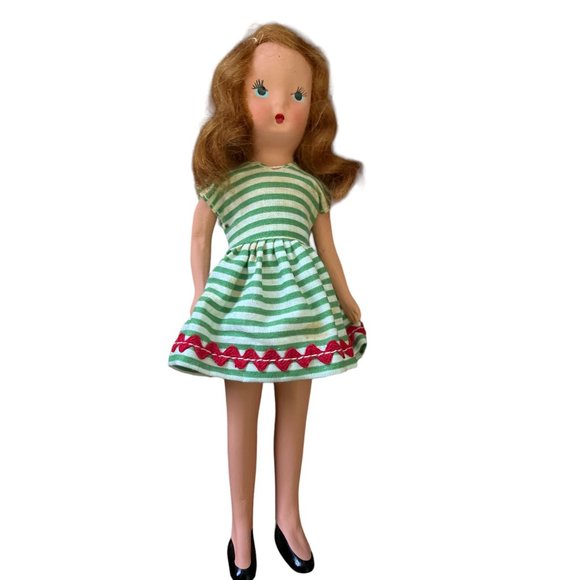 Vintage K&H USA Circa '40s Kerr & Hinz Doll 7" Bisque Red Hair Bisque Doll - Picture 3 of 7